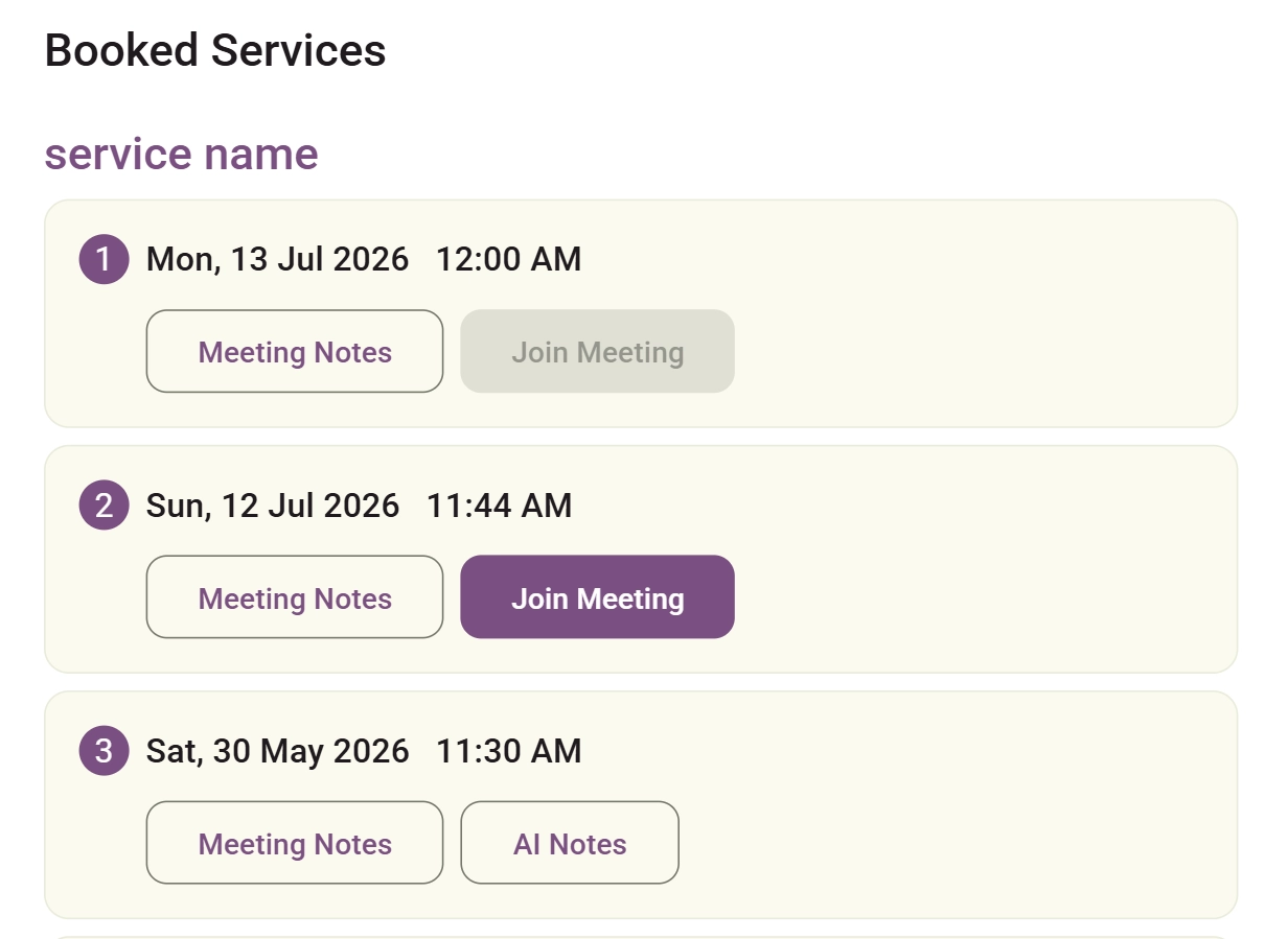Join Your Online Session screenshot